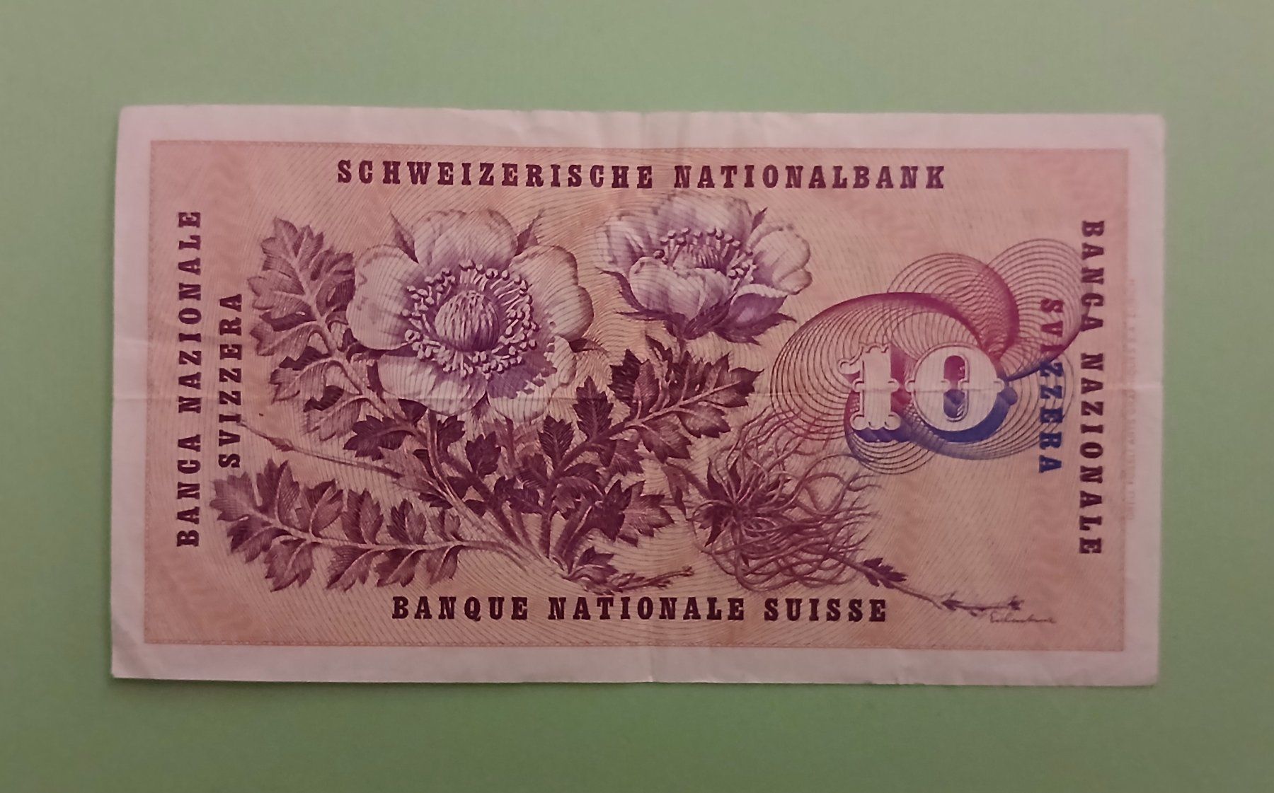 Banconote: Schweizer Banknote 10.- Fr. (5. Serie) – Usato da Ueberstorf venduto da Lee-Loo 1