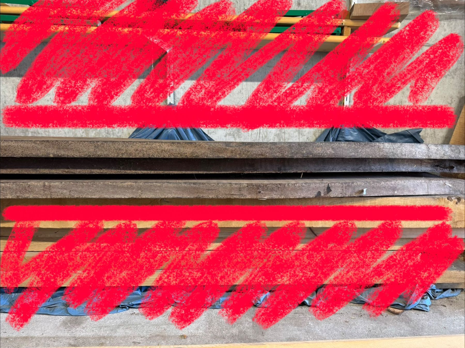 Articles en bois: 3 massive Nussbaum-Bohlen 265 cm – Neuf (Voir description) à Kestenholz par cvx_889vv 4