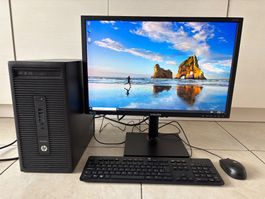 HP EliteDesk 705 G2 MT Desktop-PC inkl. Samsung Monitor
