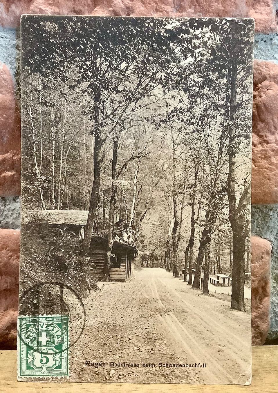 Cartoline postali: 1906 - RAGAZ Badstrasse beim Schwattenbachfall – Usato da Root venduto da ENGLAND-TREASURES
