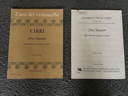 Cirri 3 Sonaten für cello und basso continuo noten