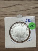 5 Fr. Silbermünze 1939 Laupen