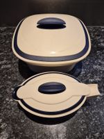 Tupperware Servierschüssel-Set, blau/beige