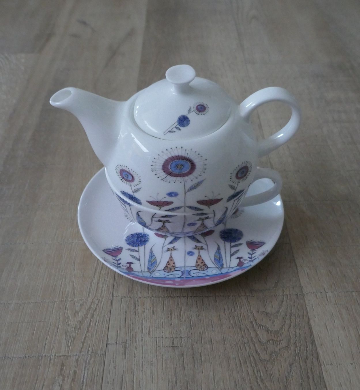 Teiere: Teekanne mit Tasse und Teller – Usato da Port venduto da uzuku 1