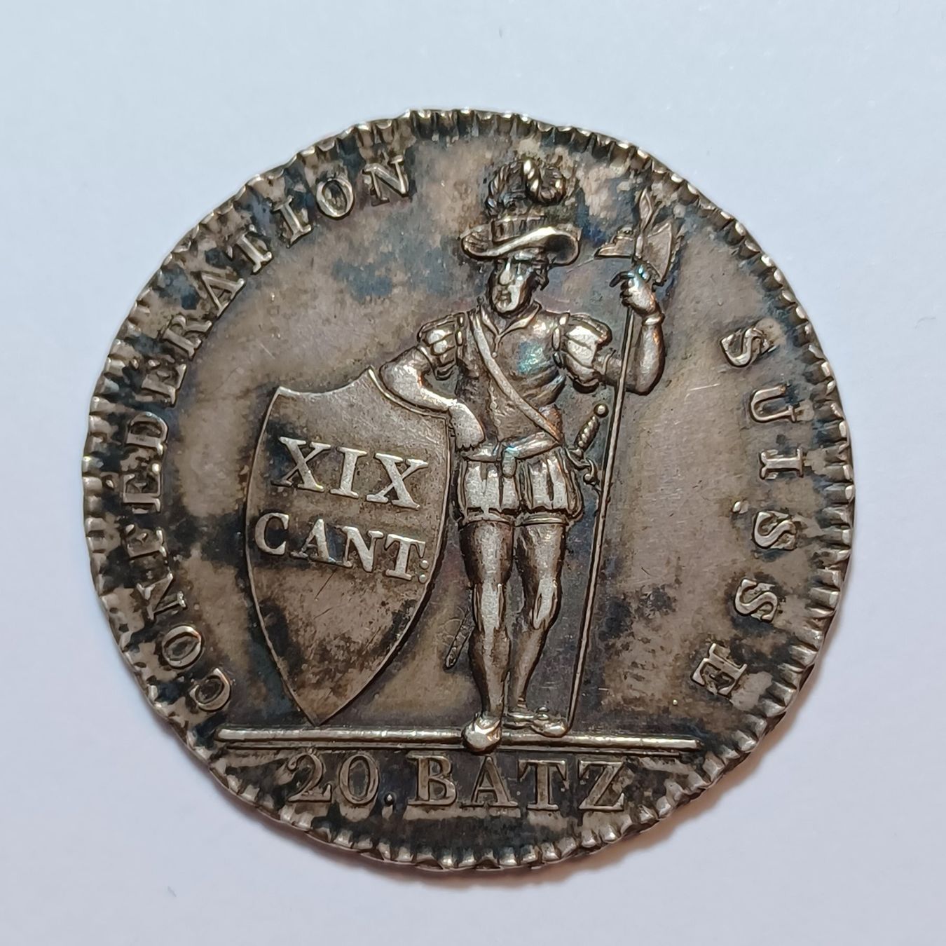 Tutti le monete: 20 Batzen 1810 Waadt – Usato da Pfäffikon ZH venduto da Schweizer_Muenzen 1