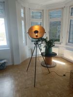 Design Stehlampe – Schwarz & Gold – Industrial / Vintage