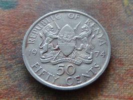 KENYA   50  Cents   1974