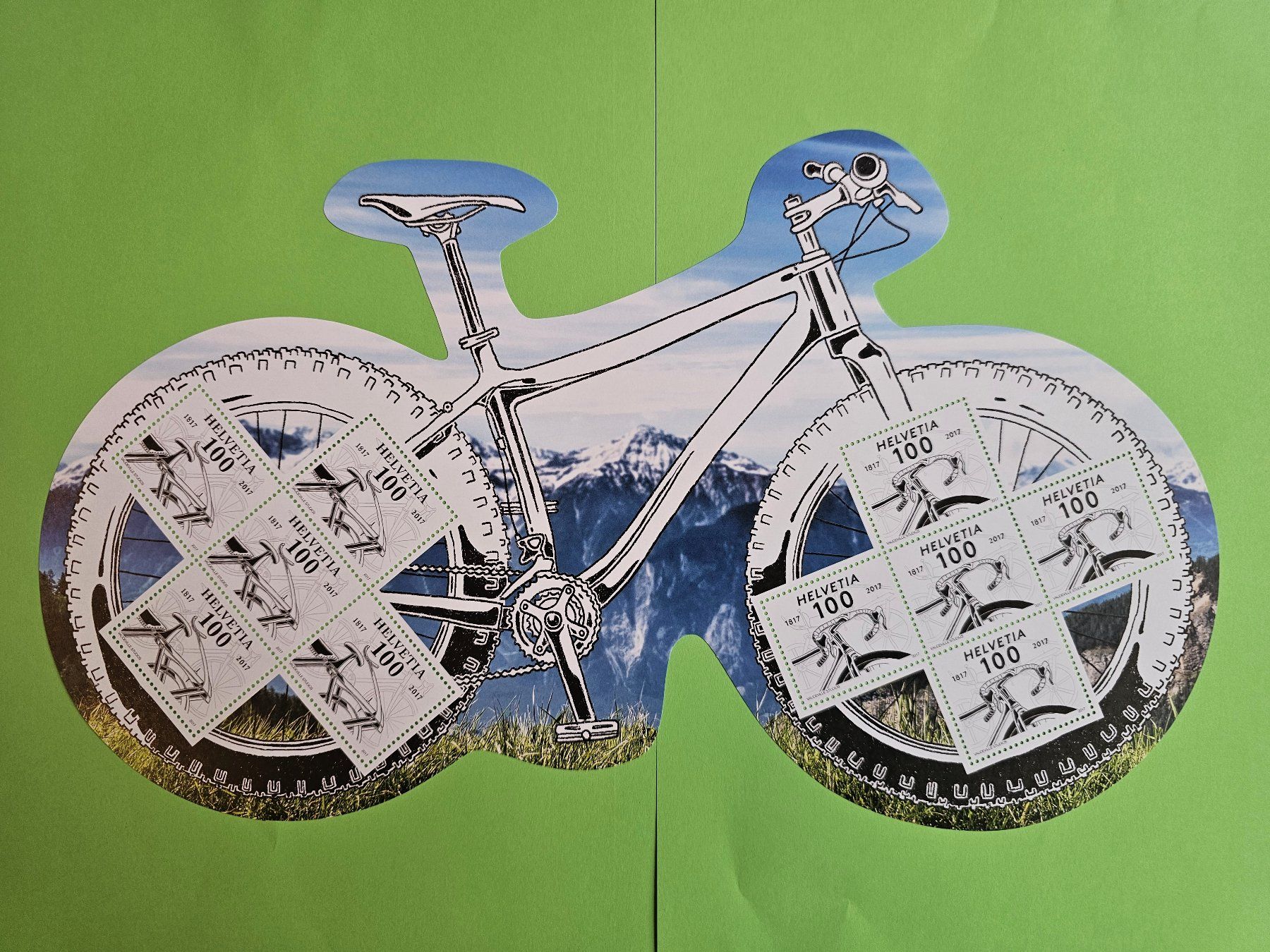 Tutti i francobolli: 2017 Spezialbogen "200 Jahre Velo" postfrisch** – Nuovo (secondo la descrizione) da Leimbach AG venduto da jaja79