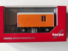 Bauwagen "Kommunal" orange von Herpa 1/87, Fabrikneu
