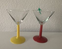Martini Cocktailgläser von 70er Jahren