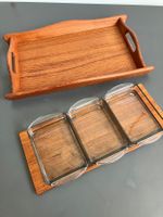 Teakholz Serviertablet und Servierschalen // Servierplatte