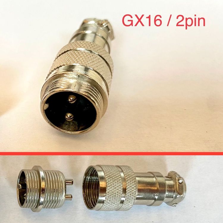 Connecteurs Aviation GX16 4 Broches Plaqués Or - Lot De 2 Pour Connexion électrique Rapide Et Fiable - 3