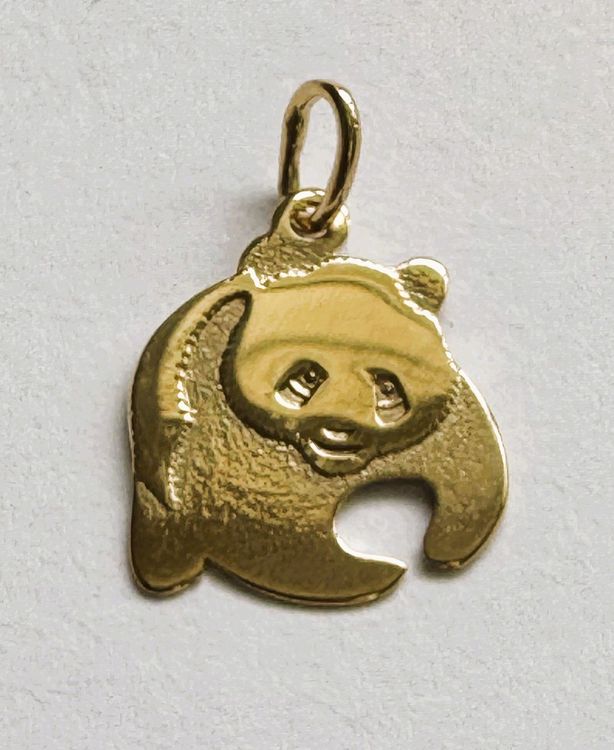 Goldiger Panda-Anhänger, 750er Gold 1