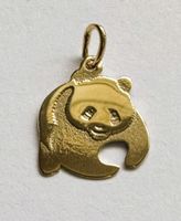 Goldiger Panda-Anhänger, 750er Gold