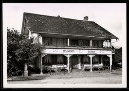 AK Kiesen /Be., Restaurant zum Bahnhof mit Grünanlagen, Auße