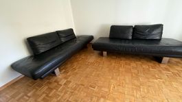 Rolf Benz LINEA 2+3-Sitzer Echtleder Sofa-Set