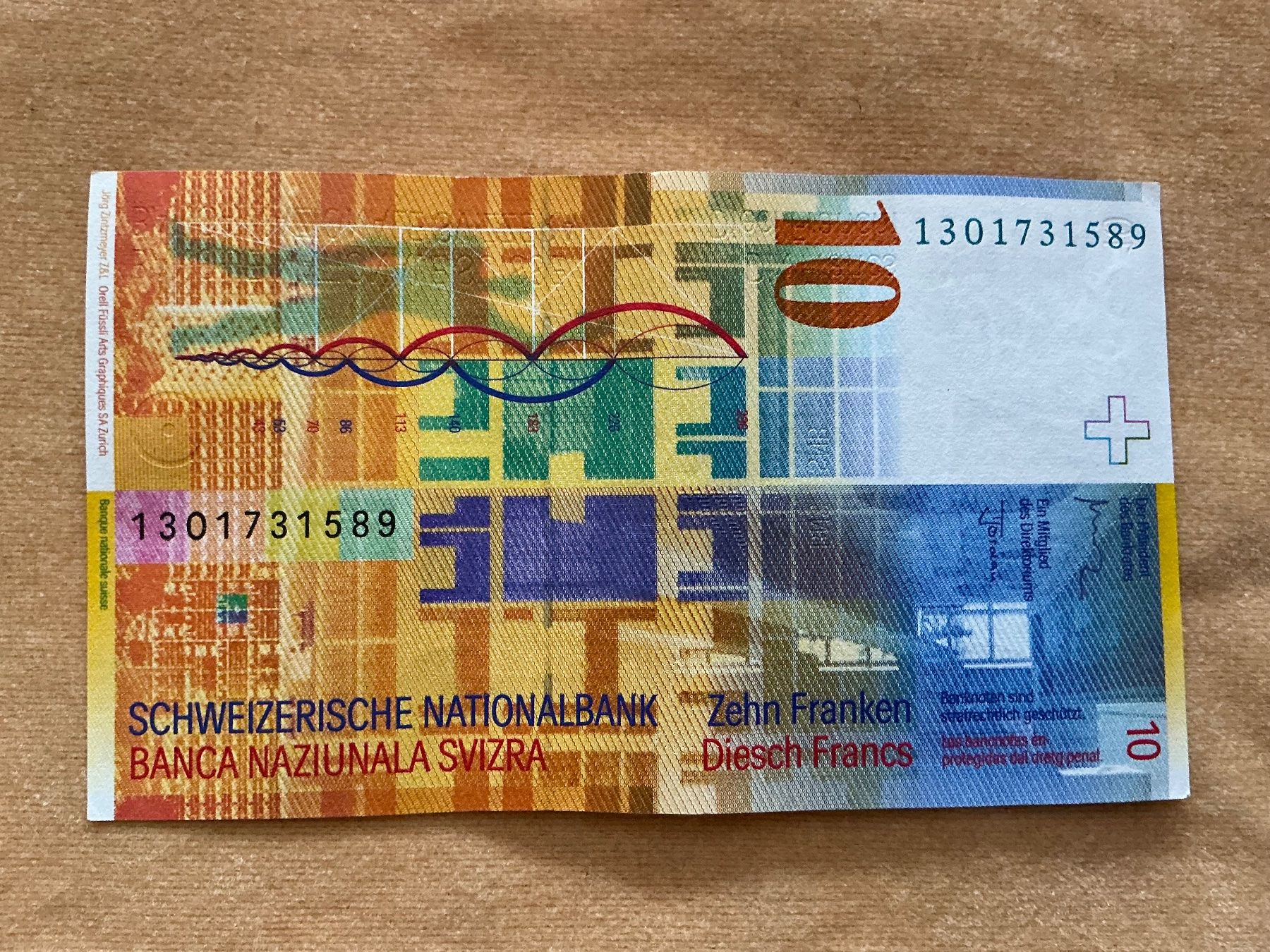 Banconote: Schweizer Banknote CHF 10 Franken Top Zustand – Usato da Meyrin venduto da laservette99 1