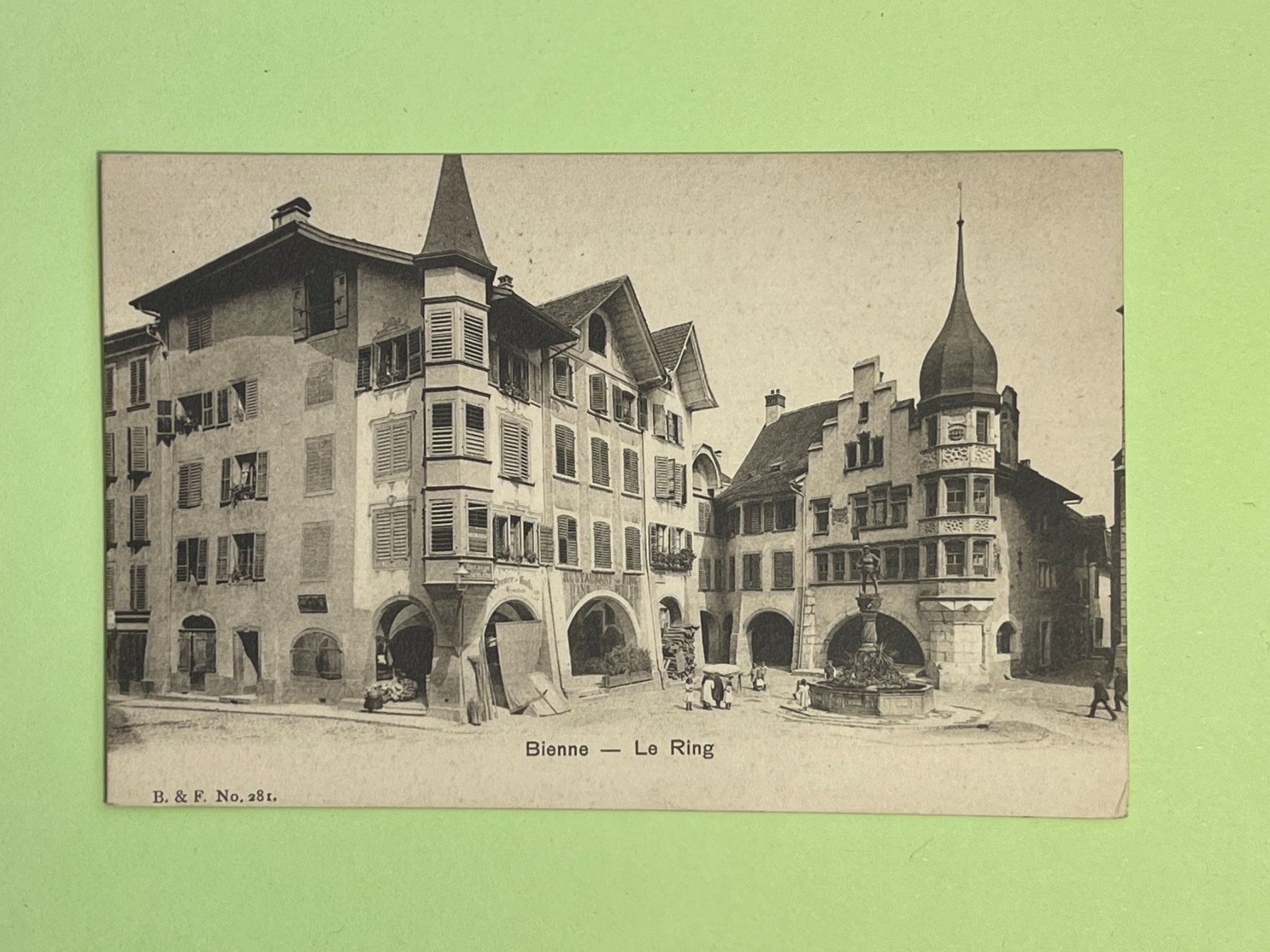 Ansichtskarten: Bienne - Biel - Le Ring - 1907 – Gebraucht aus Steg VS von _vinci_