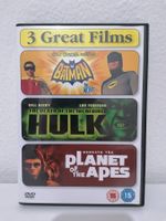 3 Great Filmes - Batman the movie, Hulk, Planet of the apes