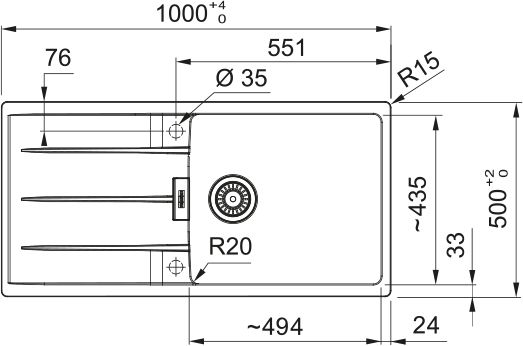 Franke Lavabi & lavandini: Franke Centro CNG 611-100 Onyx - kitchen sink – Nuovo (secondo la descrizione) da Meilen venduto da manuelseri 1
