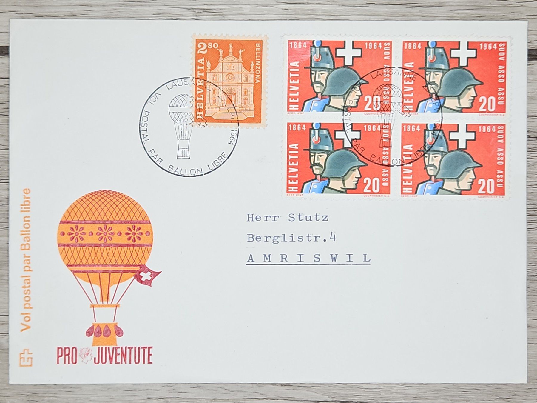 Tous les timbres: CL21 Enveloppe + Timbre Suisse 1964 – D'occasion à Cousset par Patrick_Collections