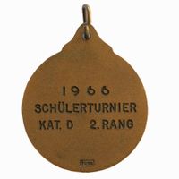 Medaille Sport 1966 Fussball Schülerturnier Kat. D - 2. Rang