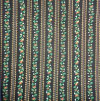 Baumwollstoff 50 x 85 cm schwarzer Grund mit kleine Blümchen