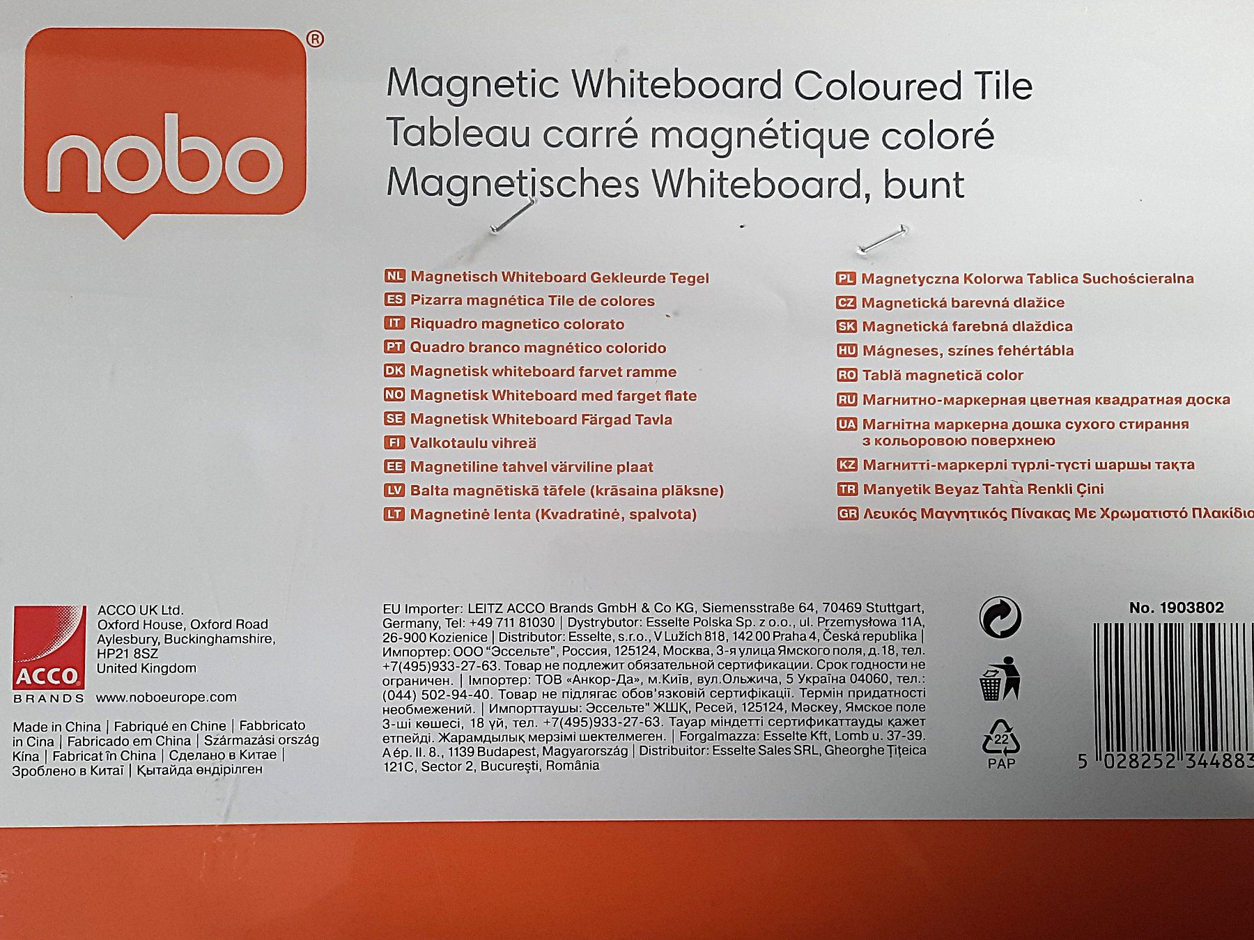 Lavagne: NOBO-Magnettafel – Nuovo (secondo la descrizione) da Beinwil am See venduto da Restwert_Beinwil 2
