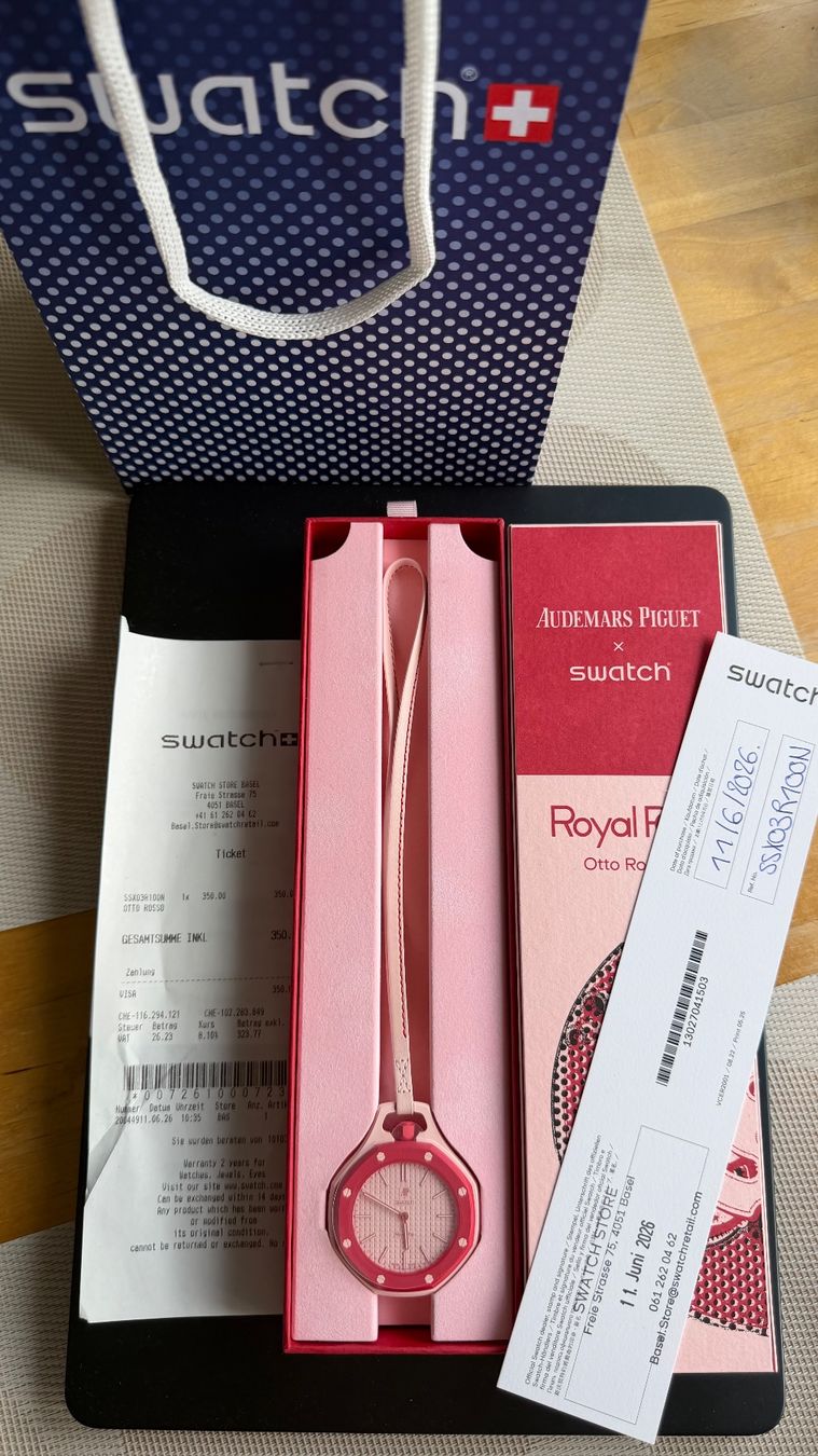Swatch Orologi: Ap x Swatch Royal Pop Otto Rosso – Nuovo (secondo la descrizione) da Basel venduto da rup_r2m2