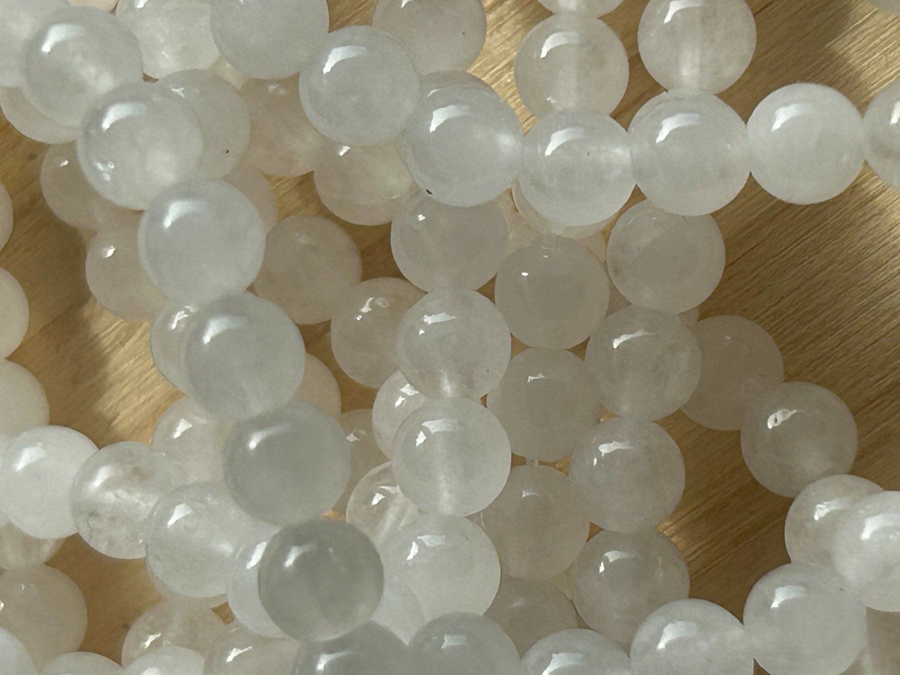 Pietre preziose: Strang echte White Jade beads 4 mm – Nuovo e nell'imballaggio originale da Niederrohrdorf venduto da Ytobi 1