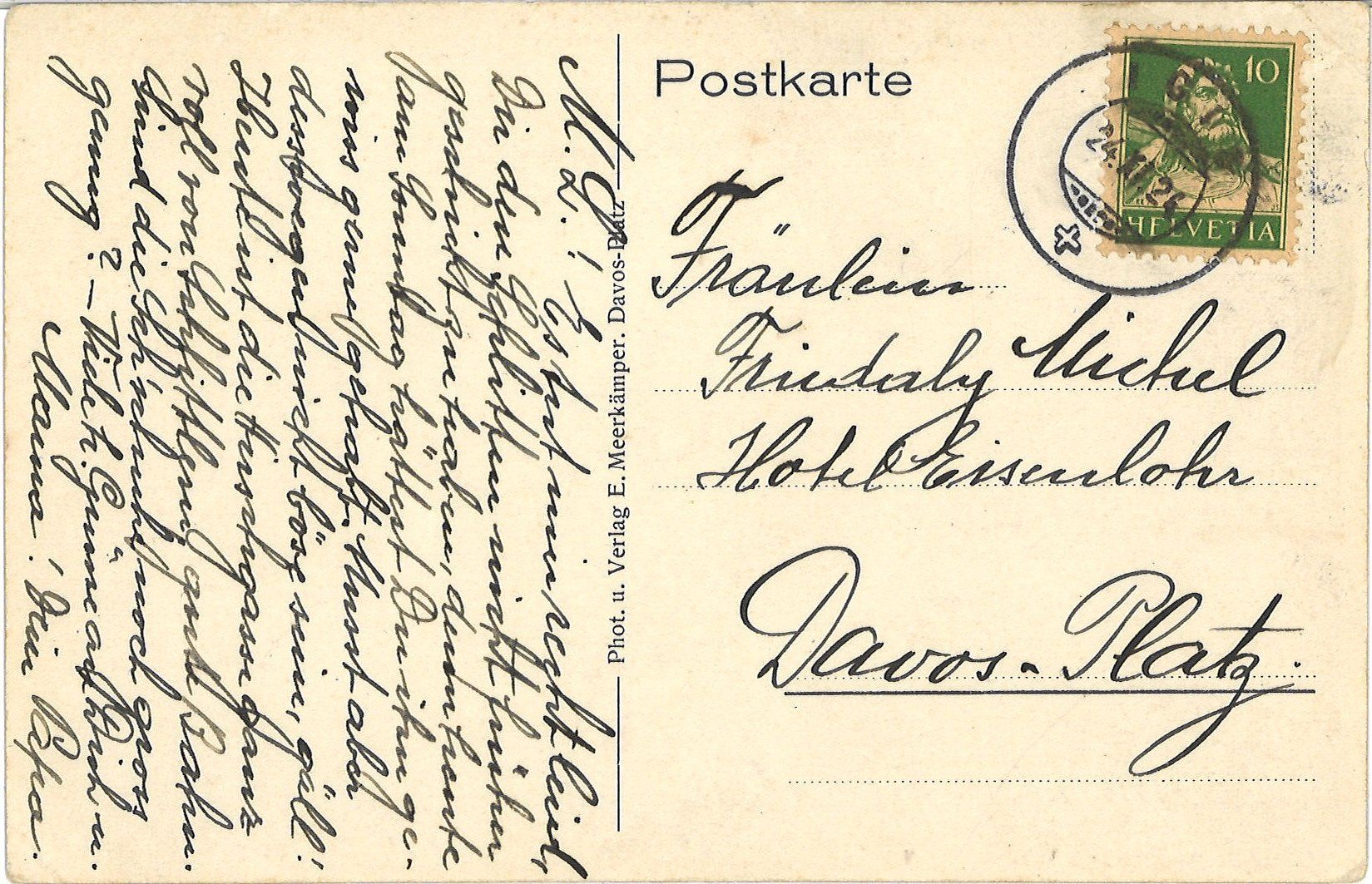 Cartoline postali: Alte Ansichtskarte "Sertig Dörfli" bei Davos (GR) – Usato da Chur venduto da mar_95xd 1
