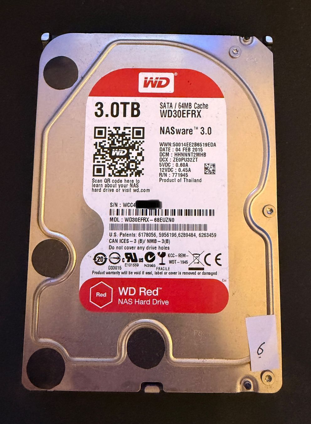 Western Digital Dischi rigidi: WD Red 3TB Festplatte HDD – Usato da Winterthur venduto da R2D_Y7C