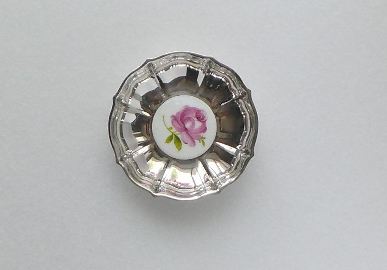 Plateaux: Silberteller 800 Silber Rose Kleeblatt Silbertellerchen – D'occasion à Frauenfeld par Astra13 4
