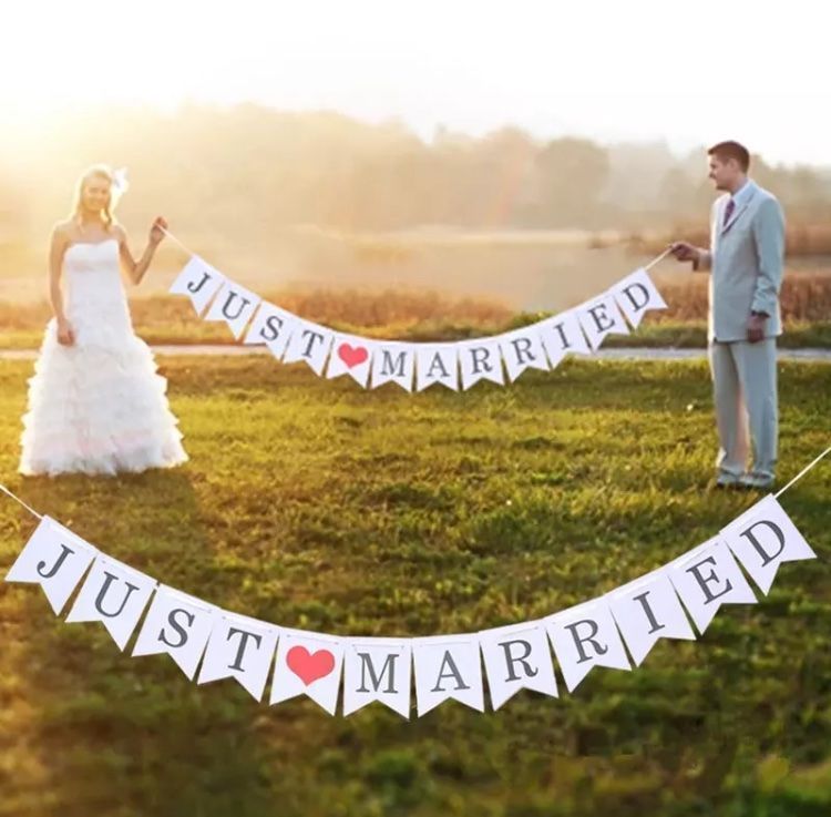 Bandiere: Hochzeit Banner – Nuovo e nell'imballaggio originale da Biel/Bienne venduto da Bolagol9