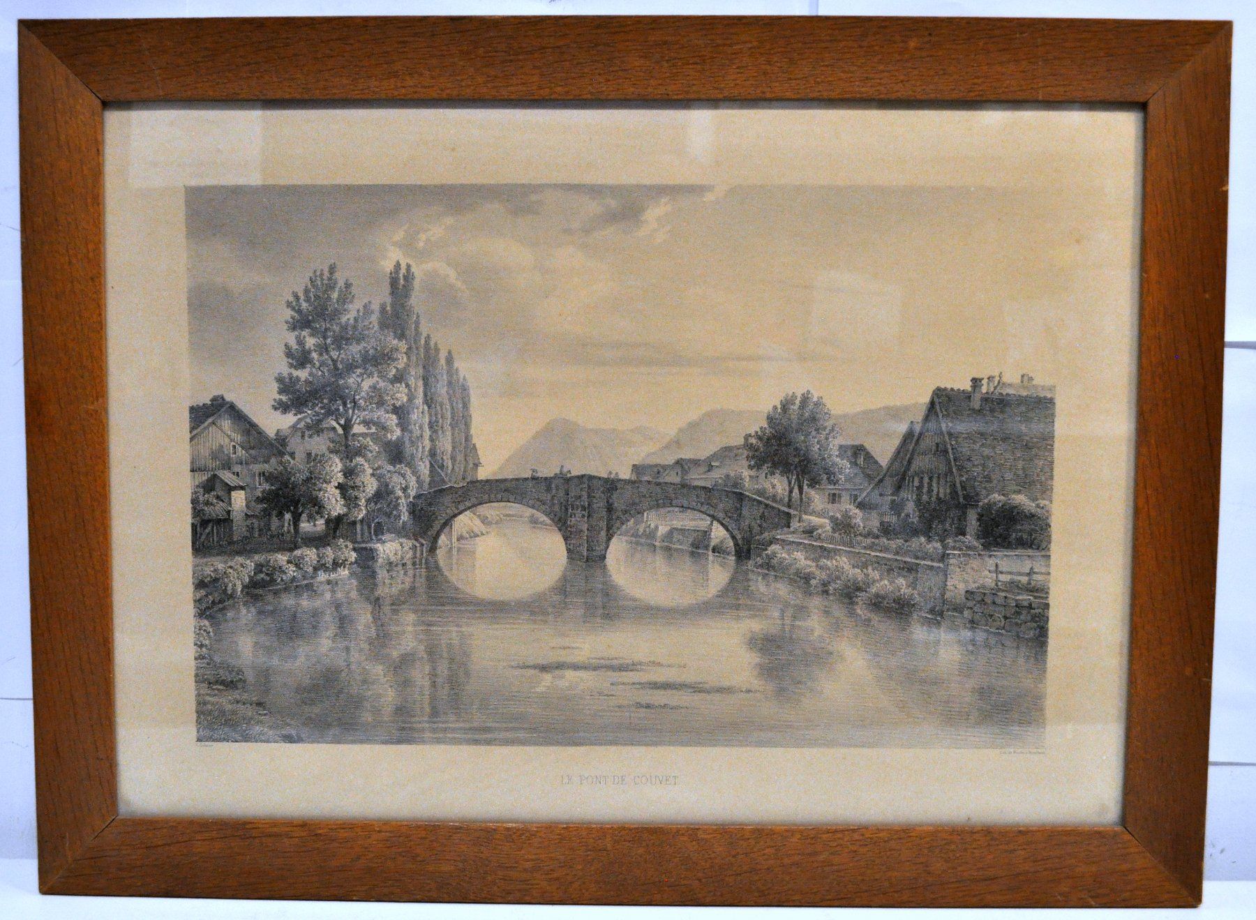 Stiche: Gravure "Pont de Couvet" – Gebraucht aus Neuchâtel von Neuchatel 9