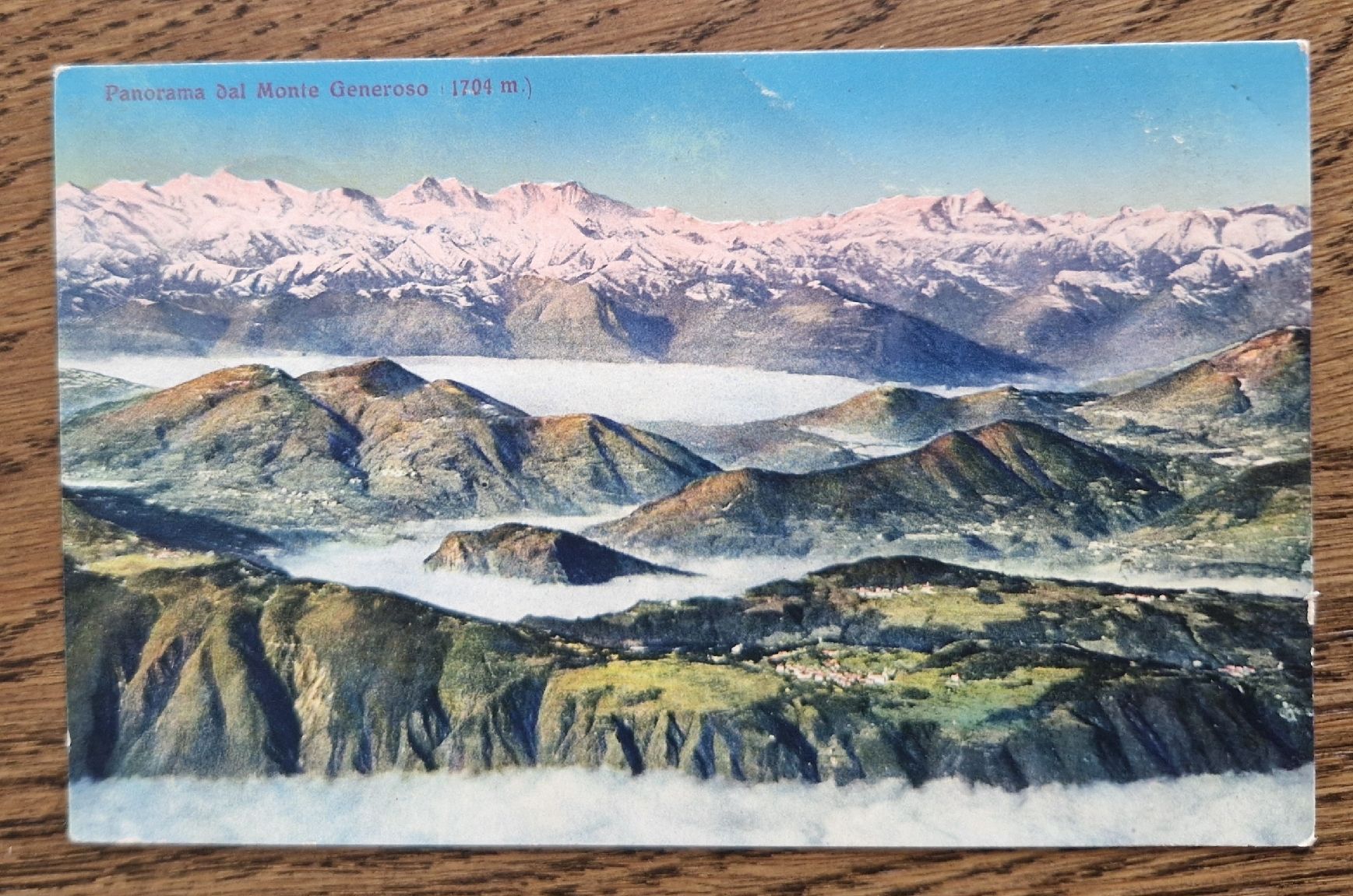 Ansichtskarten: Nebelmeer über Lago Maggiore 1942 – Gebraucht aus Ebikon von Donar50