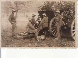 Grenzbesetzung 1914 Artillerie Fotokarte