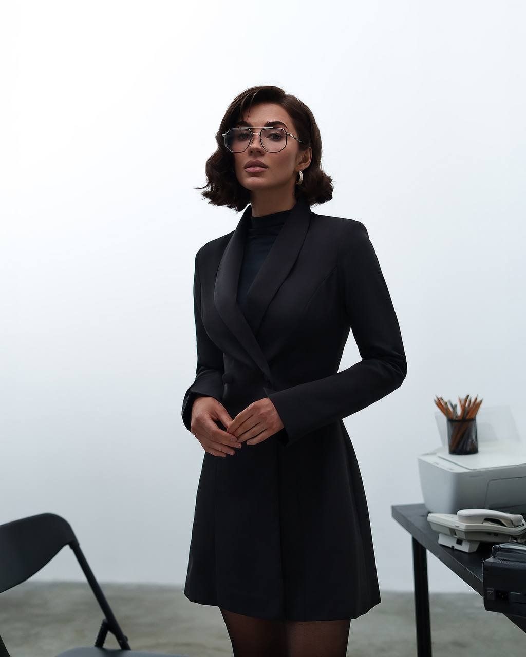 Robes: Black Long Blazer Jacket Dress Size: M New – Neuf avec emballage d'origine à Zürich par Ms.Me-Fashion 7