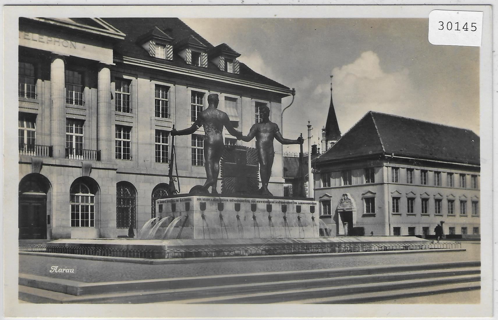 Cartes postales: Aarau -Postgebäude, Brunnen – D'occasion à Ettingen par Kartenplanet