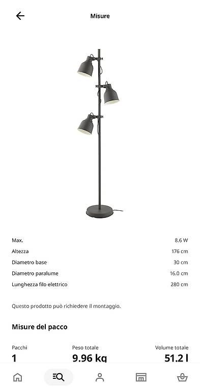Ikea Lampade: Lampada da terra HEKTAR IKEA – Usato da Breganzona venduto da Skiley99 4
