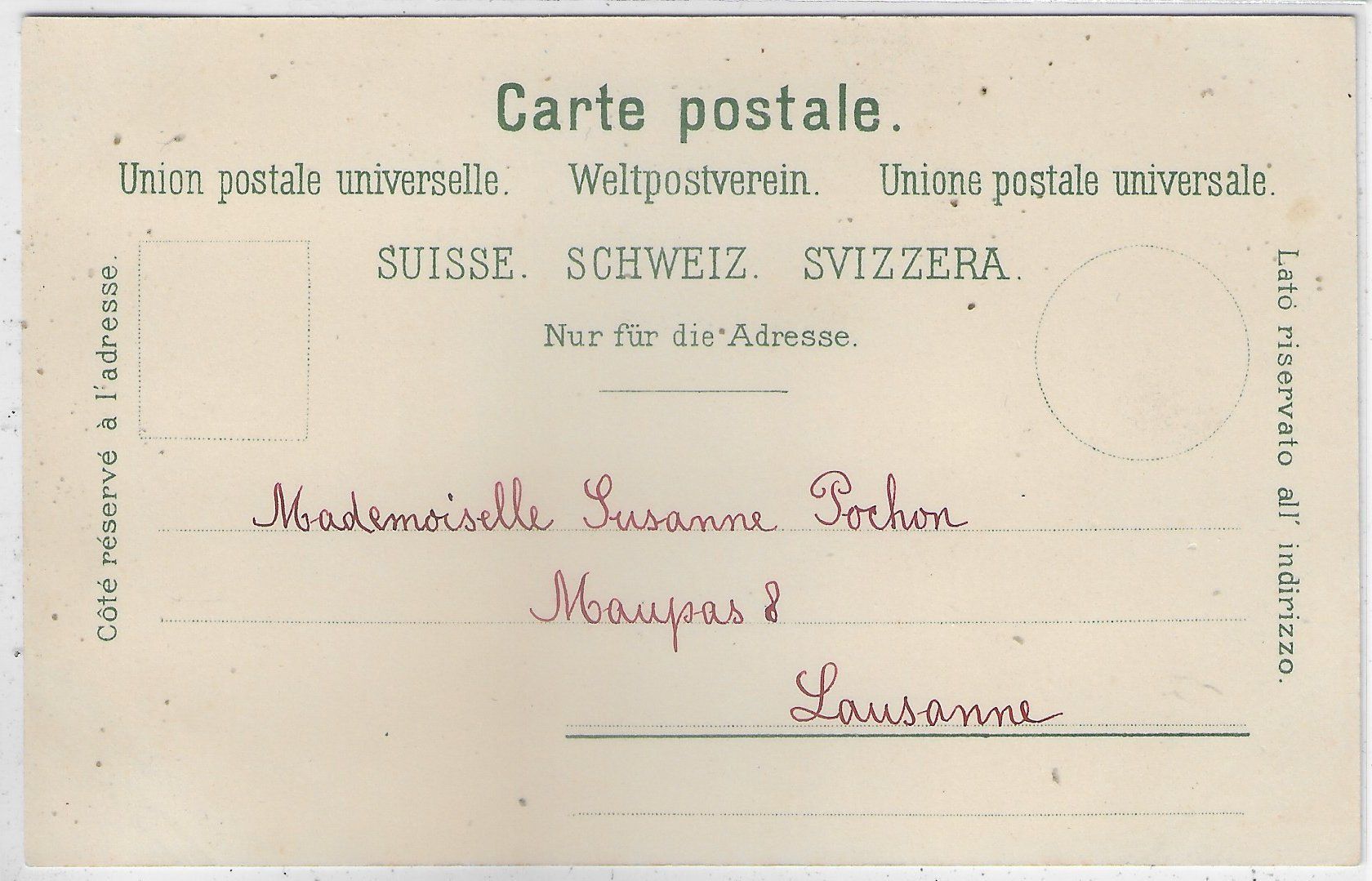 Cartoline postali: Souvenir de Lausanne - Bonne annee – Usato da Ettingen venduto da Kartenplanet 1