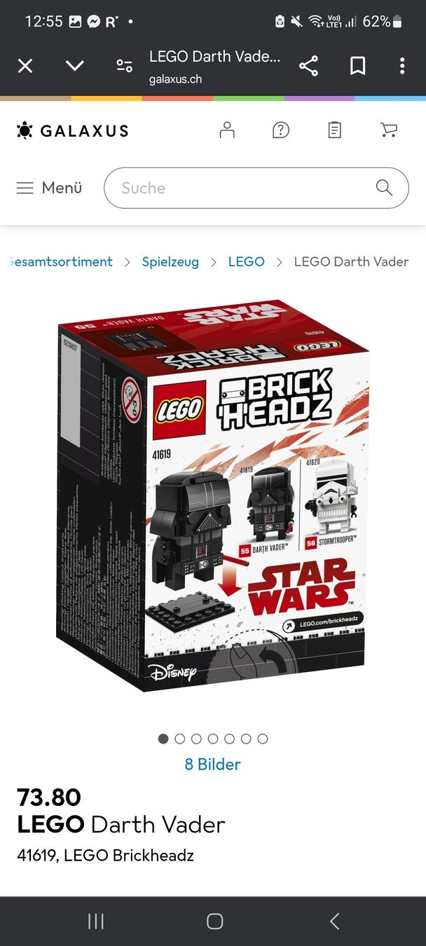Lego Kit di costruzioni: Lego Brickheadz Darth Wader – Nuovo (secondo la descrizione) da Liestal venduto da swary007