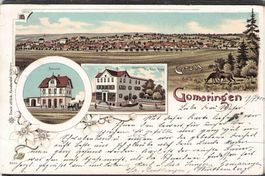 ^Gomaringen DE Lithografie,3 bild , 1902