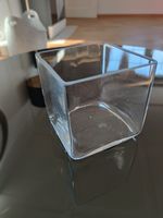 Stylische Gasvase Kubus durchsichtig modern