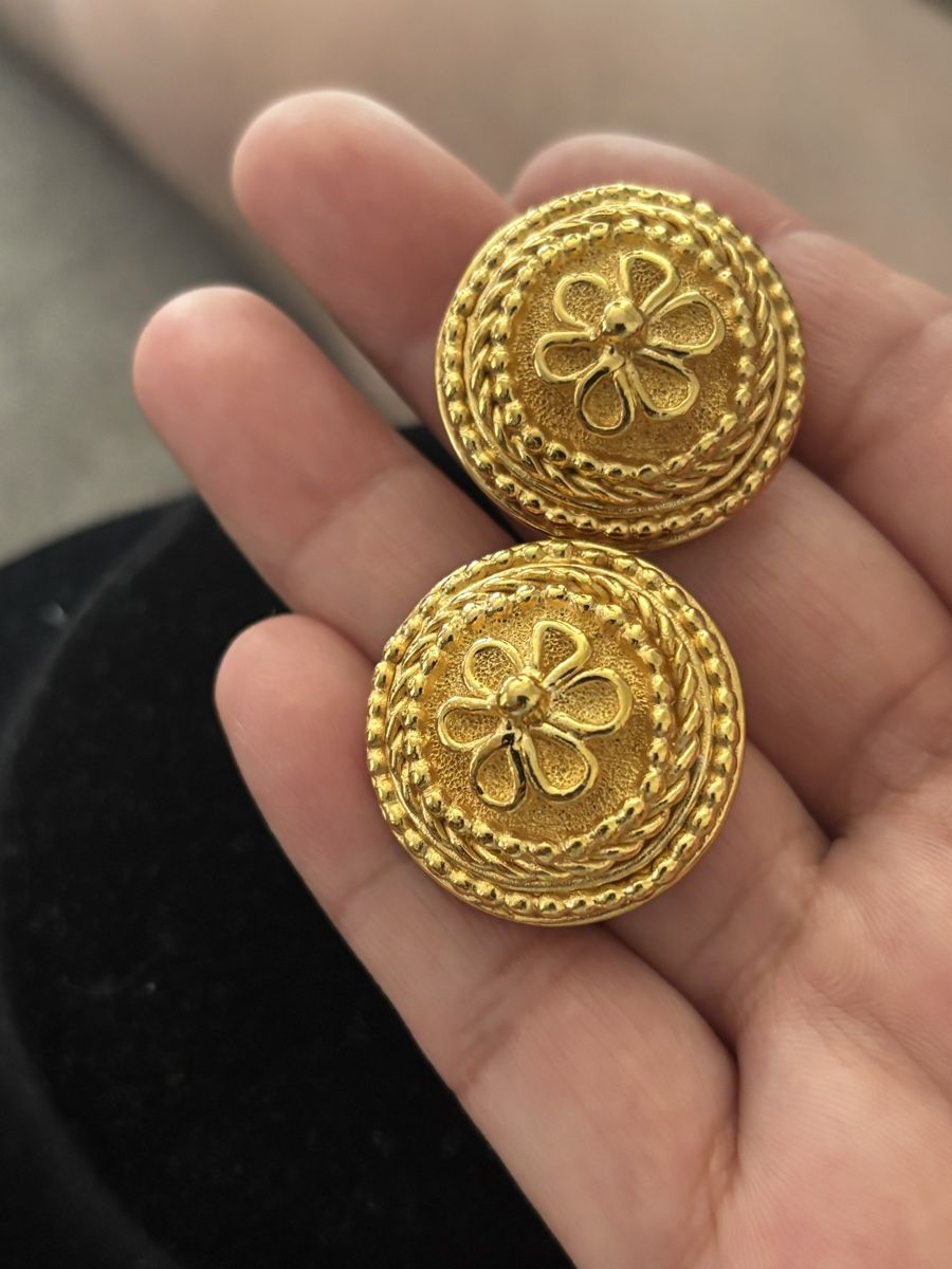 Boucles d'oreille: Henkel Grossé Vintage Ohrclips 24K vergoldet – D'occasion à Uznach par Vintage2022. 1