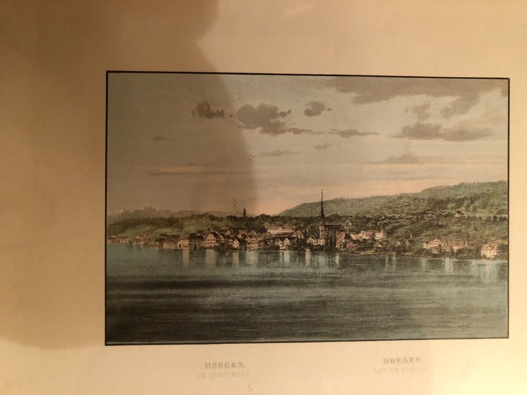 Poster & Bilder: Horgen. Kolorierte Aquatinta. Antik – Gebraucht aus Wald ZH von mlnt 5