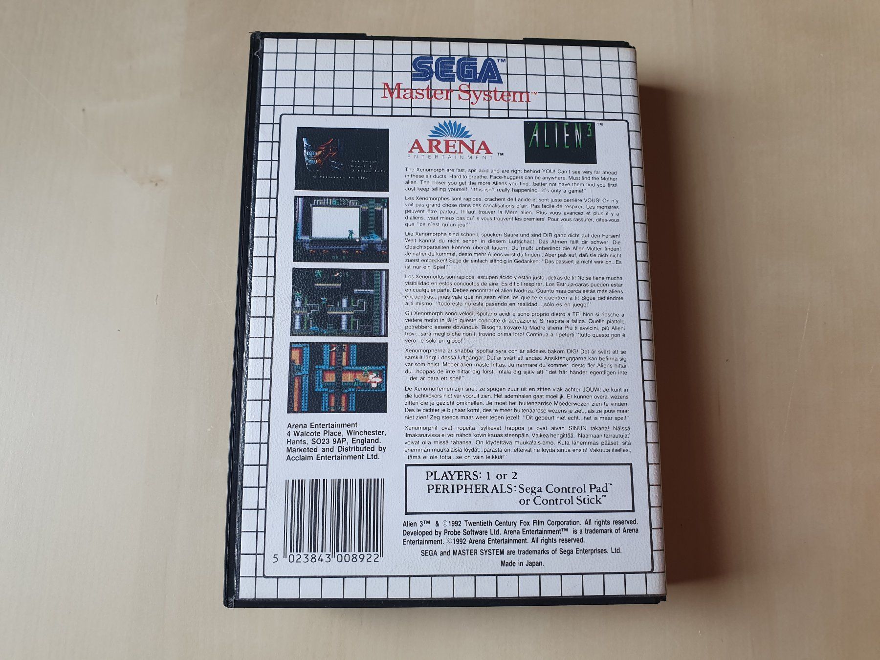 Sega Jeux: Alien 3 – D'occasion à Stansstad par collectorsshop 1