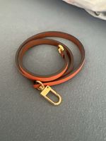 Leder Armband orange Goldfarben mit Karabinerverschluss