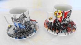 BOPLA Rolf Knie Spezialserie 2 Tassen Mug mit Unterteller