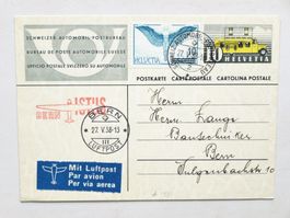 PK - Automobilpost 27.V.38 - SSt: ISTUS BERN / BERN LUFTPOST